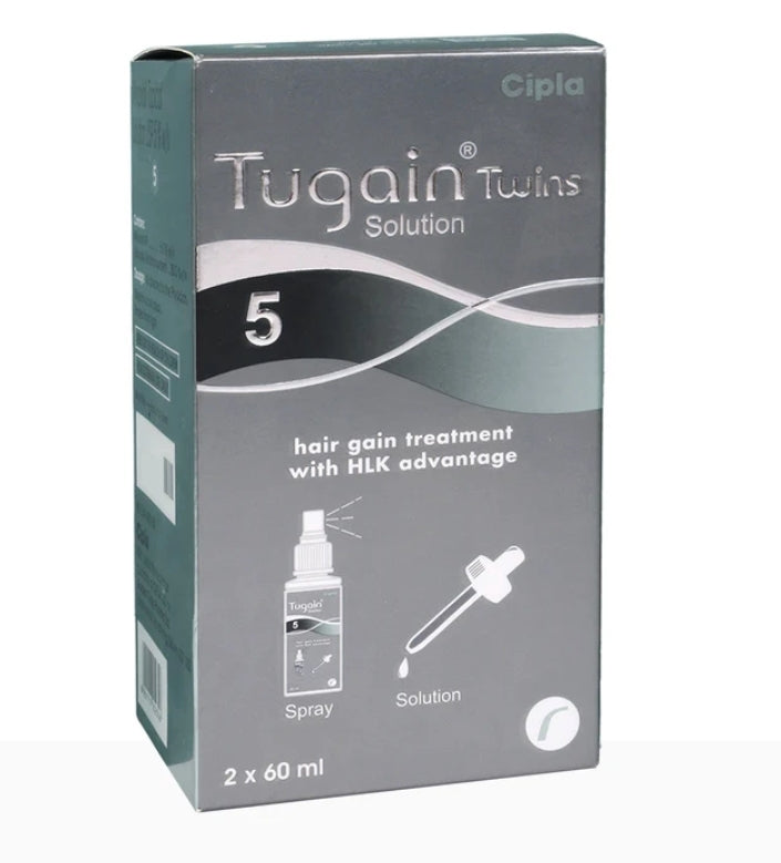 Tugain Twins 5 Solution (60ml Each)