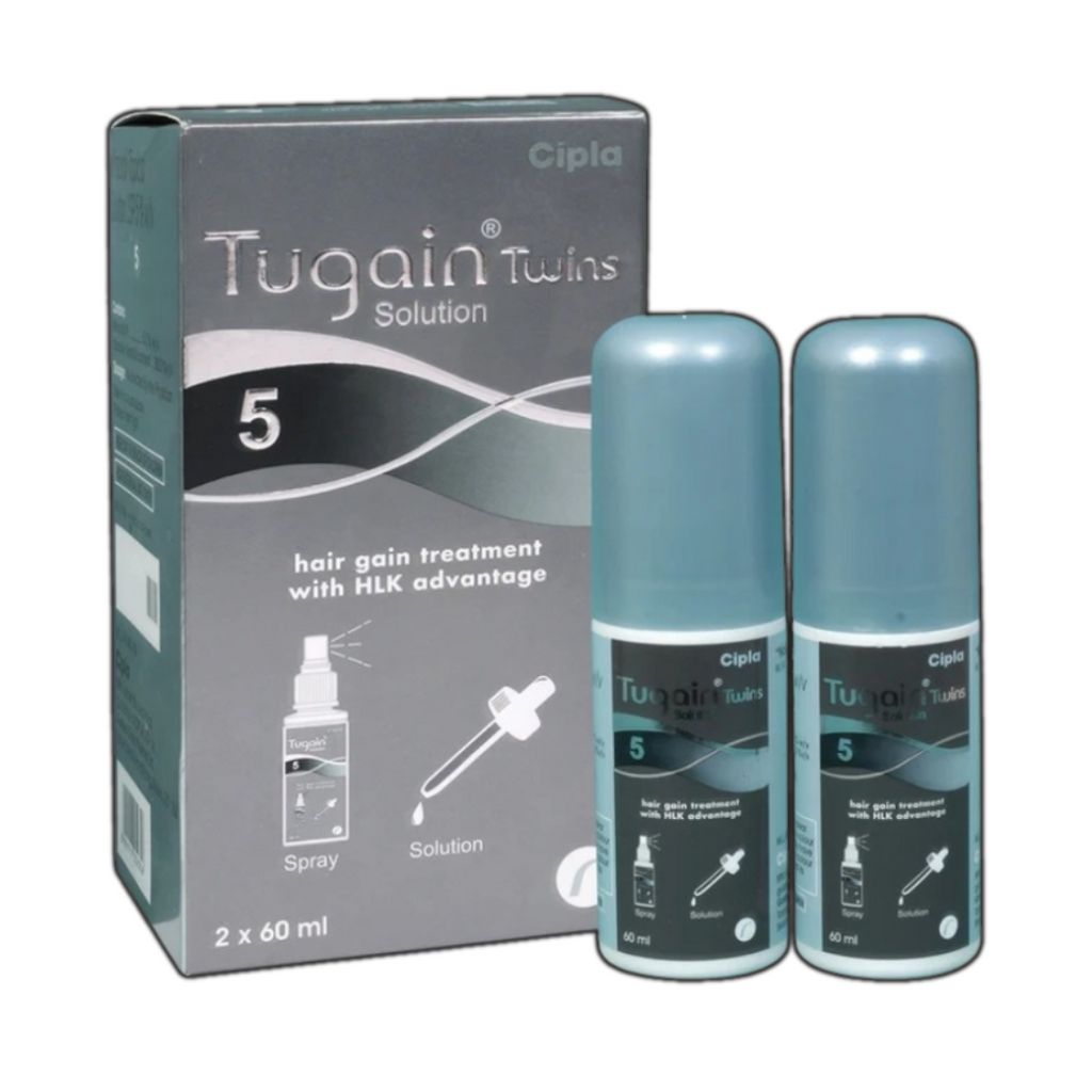 Tugain Twins 5 Solution (60ml Each)
