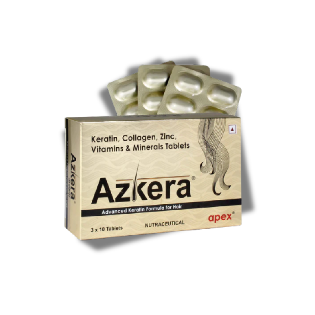 Azkera Advanced Keratin Formula For Hair 10 Tablet